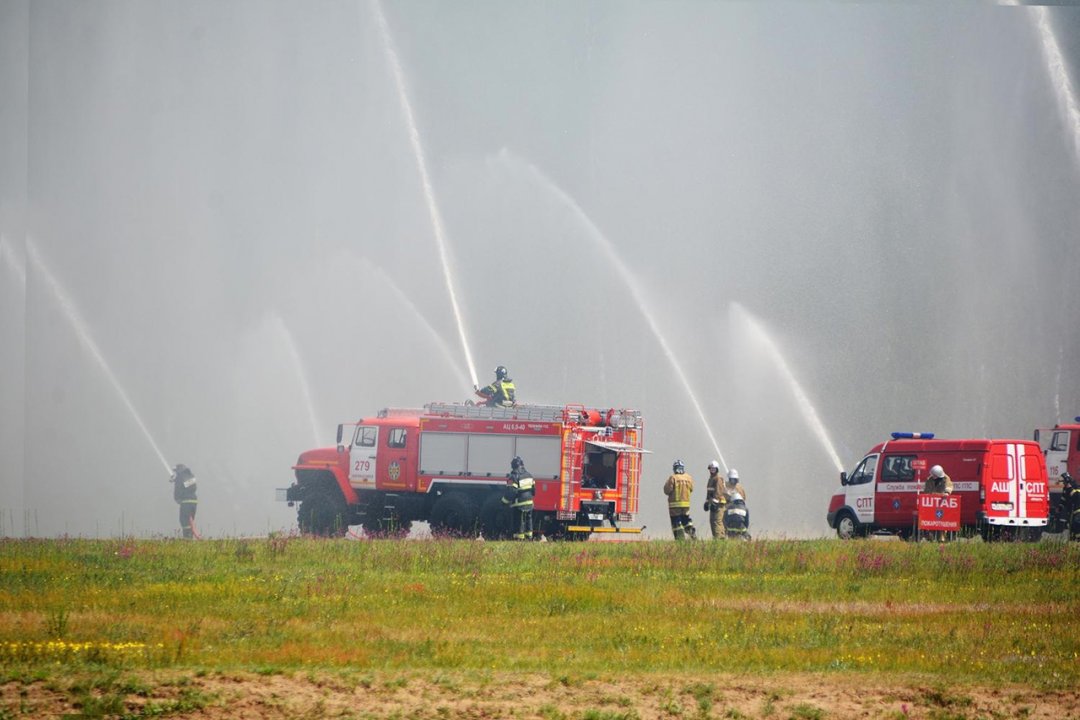 🔥🚒Вчера работники #Мособлпожспас приняли участие в демонстрационных учениях, которые состоялись на территории Ногинского спасательного центра